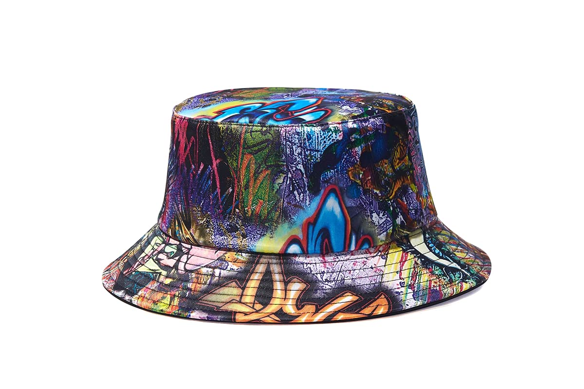 Graffiti Bucket Hat for Men Women,Packable Reversible Printed Sun Hats,Fisherman Outdoor Summer Travel Hiking Beach Caps