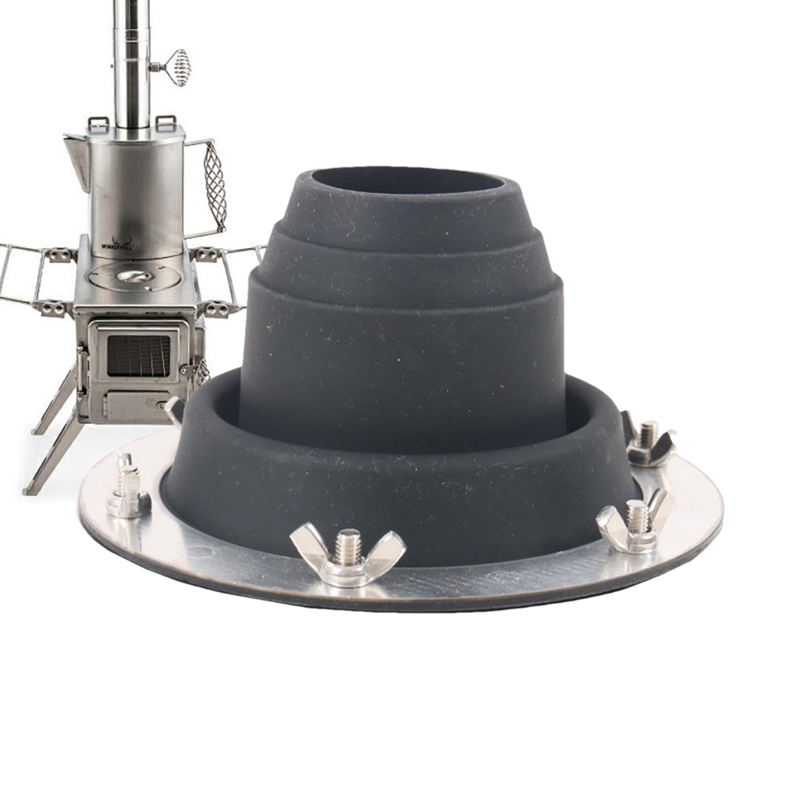 Gato para estufa, kit de tapajuntas para tubo de techo | Tapajuntas de tubo de silicona de alta temperatura,Horno de leña, chimenea, tienda de ventilación, chimenea intermitente, protección