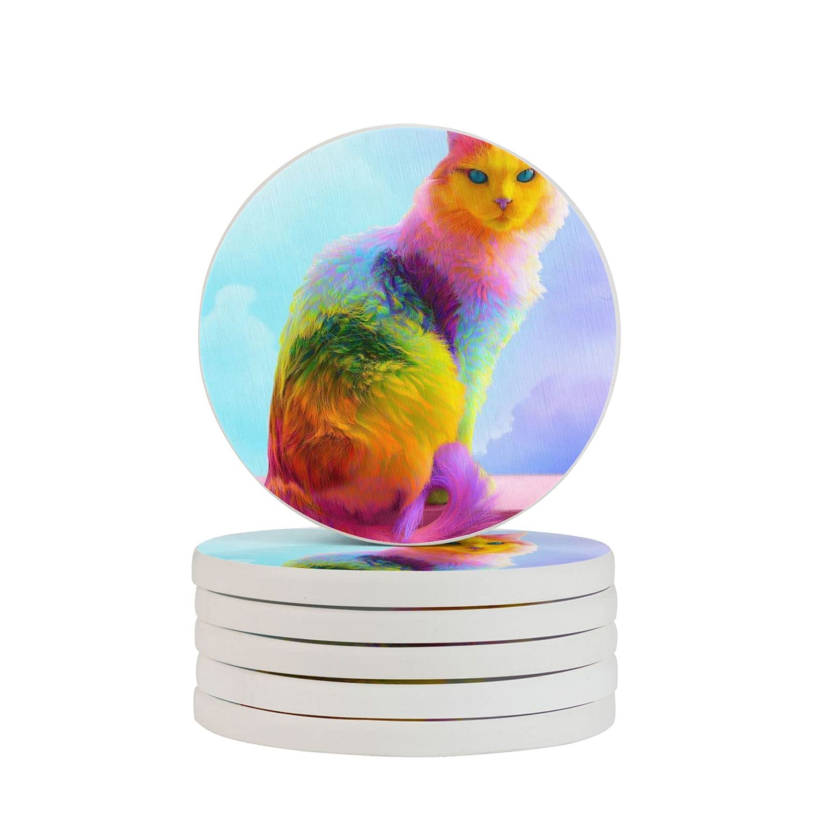 Dessous de verre en diatomite colorés Ø10cm lot de 2
