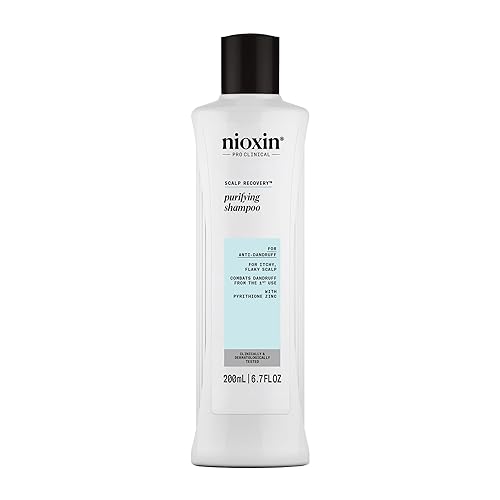 Nioxin Scalp Recovery Step 1 Limpiador medicinal para picazón y escamas, champú anticaspa con piritiona de zinc, 6.76 onzas