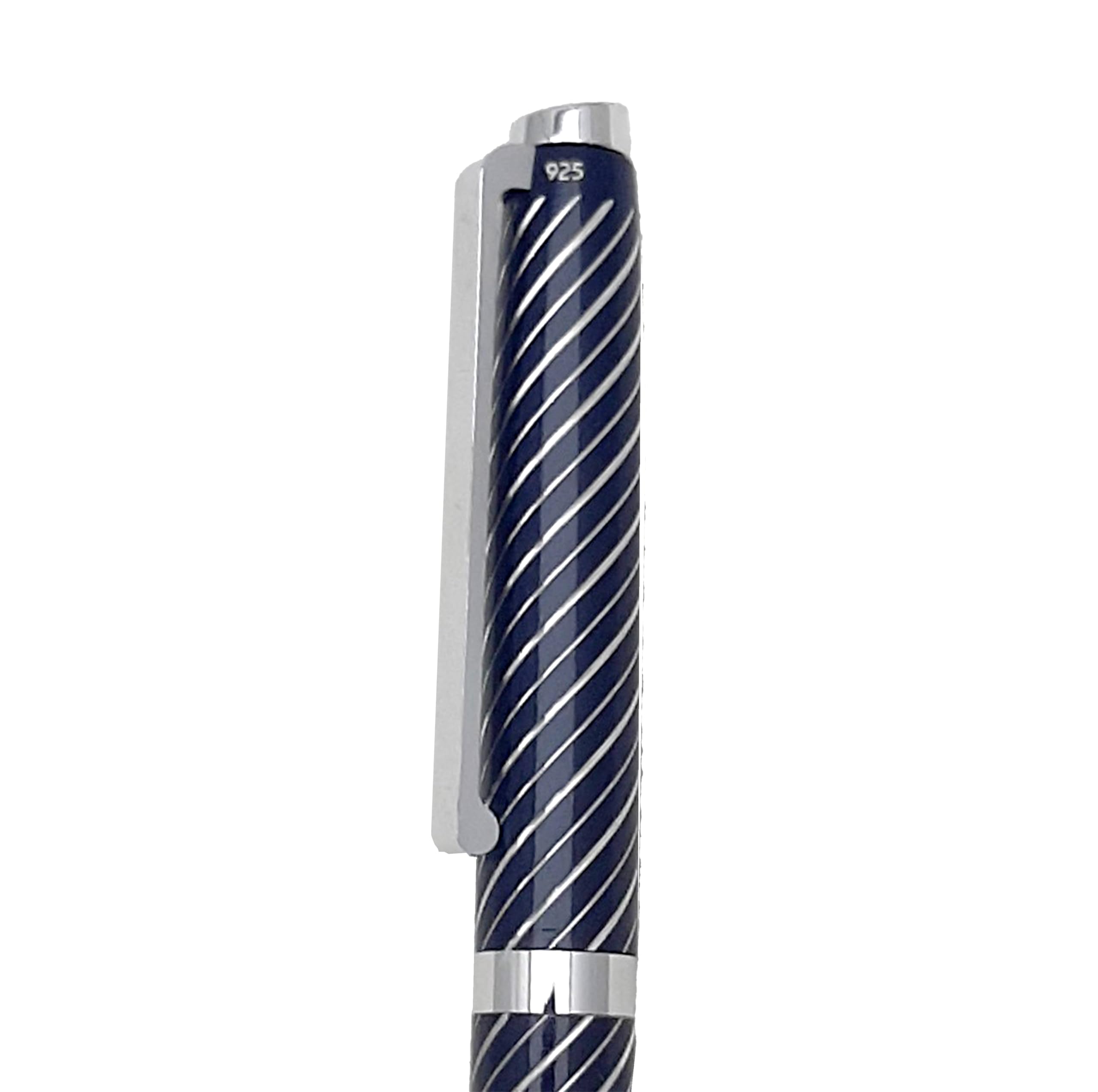 Generico Penna a sfera Tornado realizzazione in argento massiccio 925/1000 e microincisioni circolari
