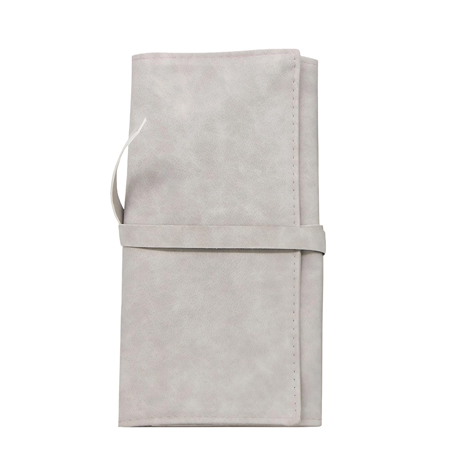 ericotry 1Pcs Makeup Brush Rolling Case Pouch Holder Cosmetic Bag Organizer with Belt Strap for Travel Home Use (Gray)