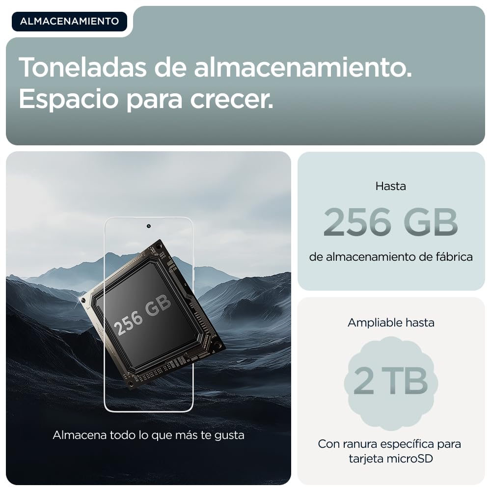 Moto g56 5G 24GB (8GB+16GB RAM Boost)/256GB Gris, Durabilidad Militar, IP68/69, Corning Gorilla® Glass 7i, Pantalla 6.72" Full HD+, Cámara 50 MP con Moto ai, Batería 5200 mAh,Carga TurboPower 30W