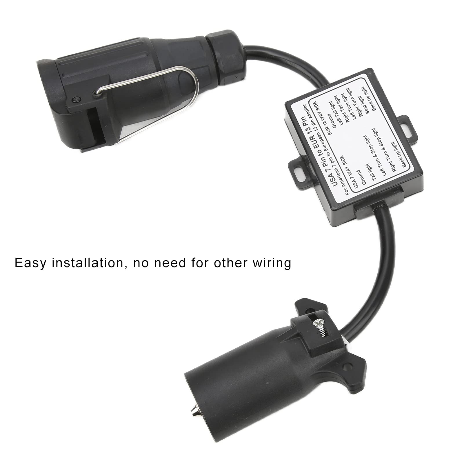 Watris Veiyi Anhänger Adapter 7 auf 13 Polig, Anhängeranschluss, US 7-Pin auf EU 13-Pin Stecker, Anhänger Adapter Stecker für Auto Und LKW