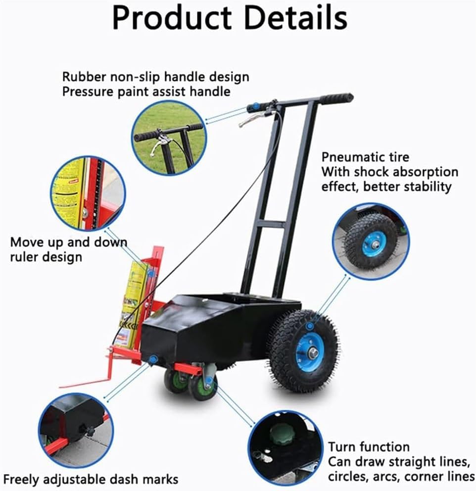 車線マーキングアプリケーター、ペイントラインストライピング機器、幅調整4-18cm、学校、工場、道路、駐車場、居住コミュニティ用