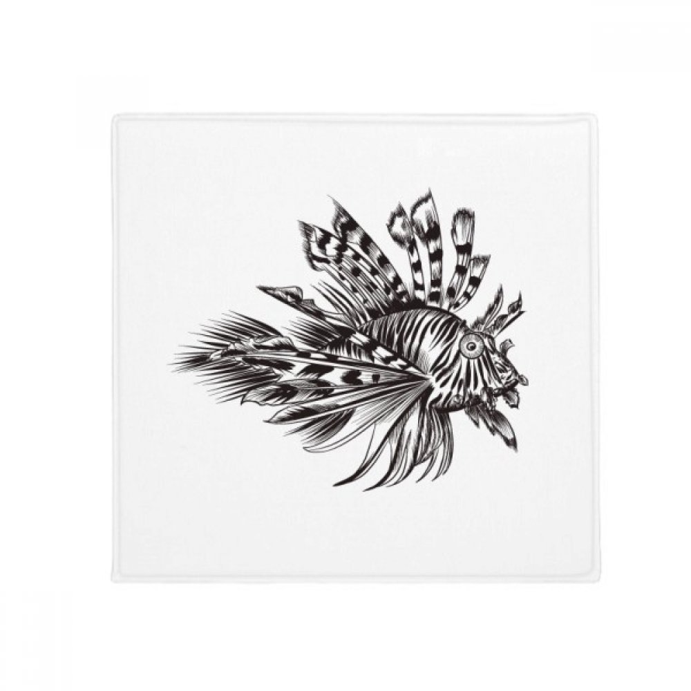 Tapis de sol poisson anti-glisse la vie marine noir résout les sols humides 50x50