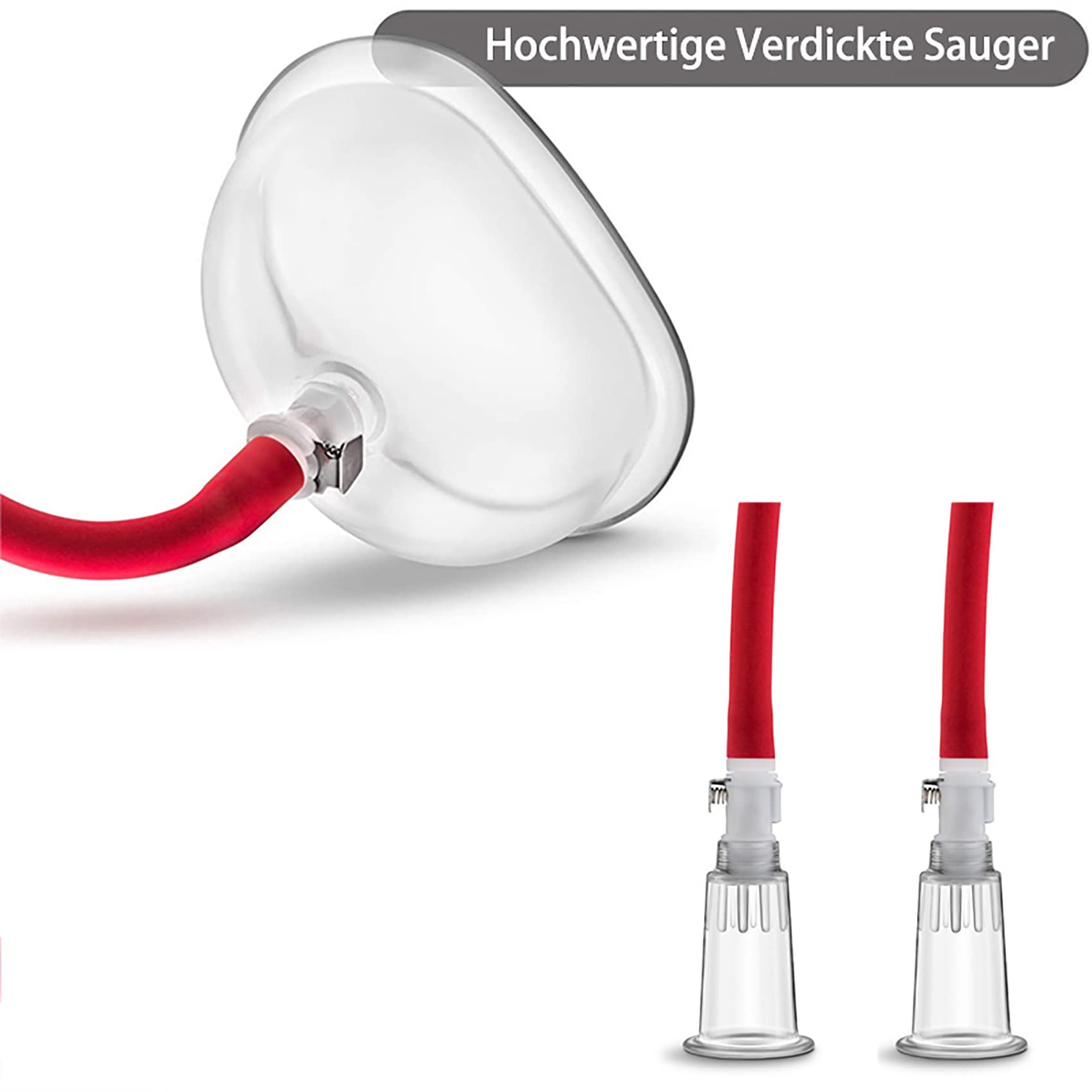 2 in 1 Elektrisch Klitoris Saugen Und Nippelsauger Vakuum Pumpen Set, Professionelle Vagina Sucker Vaginapumpe Klitorissauger Brustpumpe Brustwarzen Sauger SM Sexspielzeug Für Frauen,Set,S