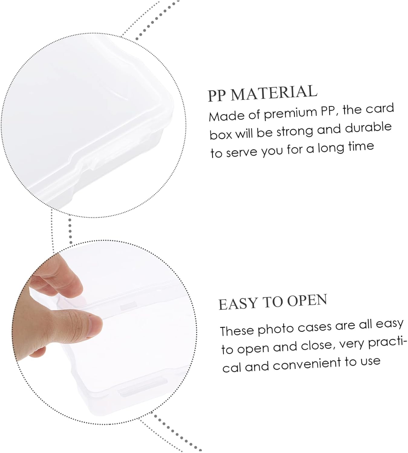 1set Multi-function Photo Storage Box Transparent Organizer for Photos Craft Supplies and Office Items Material Easy Visibility for Quick Access