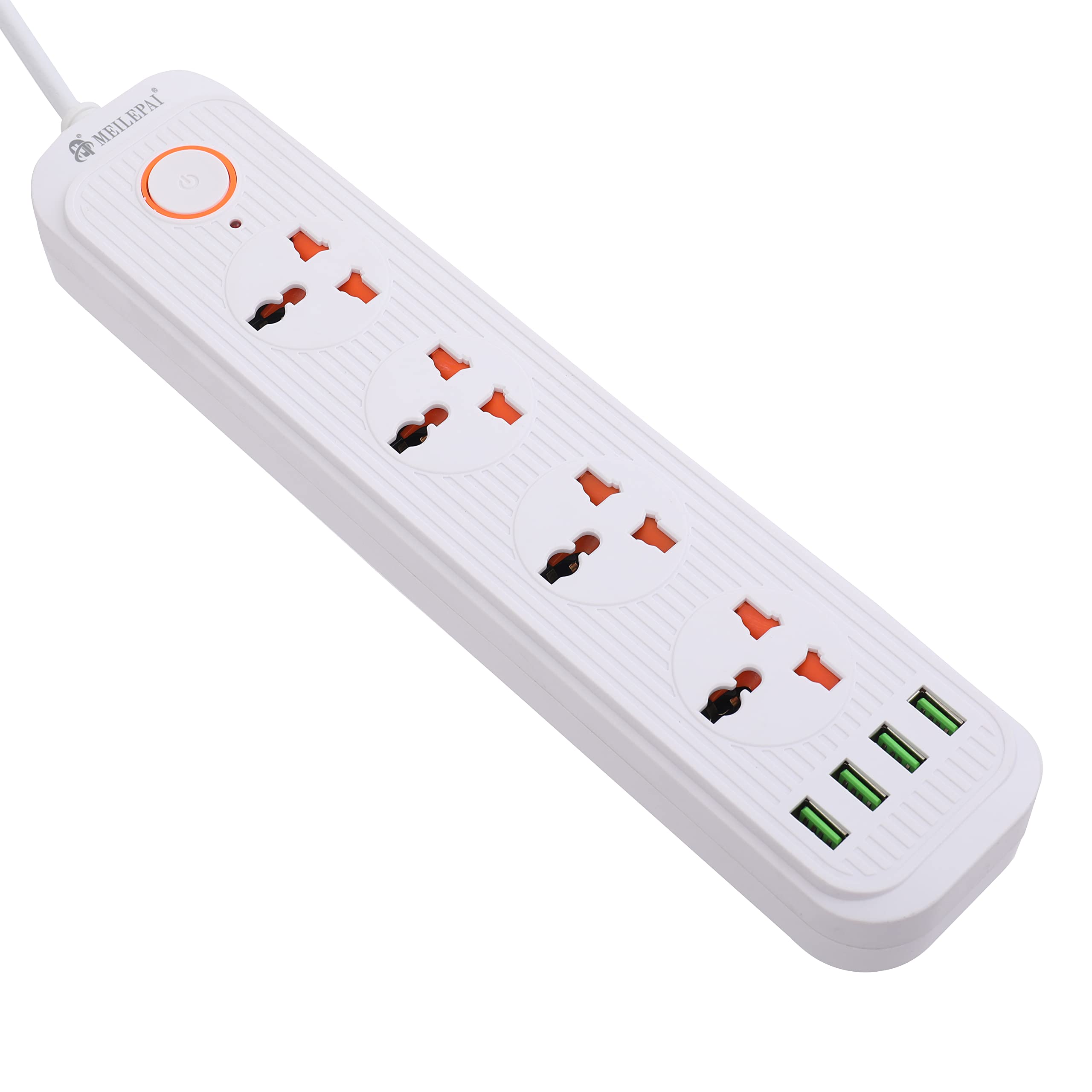 Tycom Power Strip Surge Protector with USB- Extension Cord Flat Plug with Widely 4 AC Outlet and 4 USB, Small Desktop Station with 6 ft Power Cord, Compact Socket (4G4U-A02)