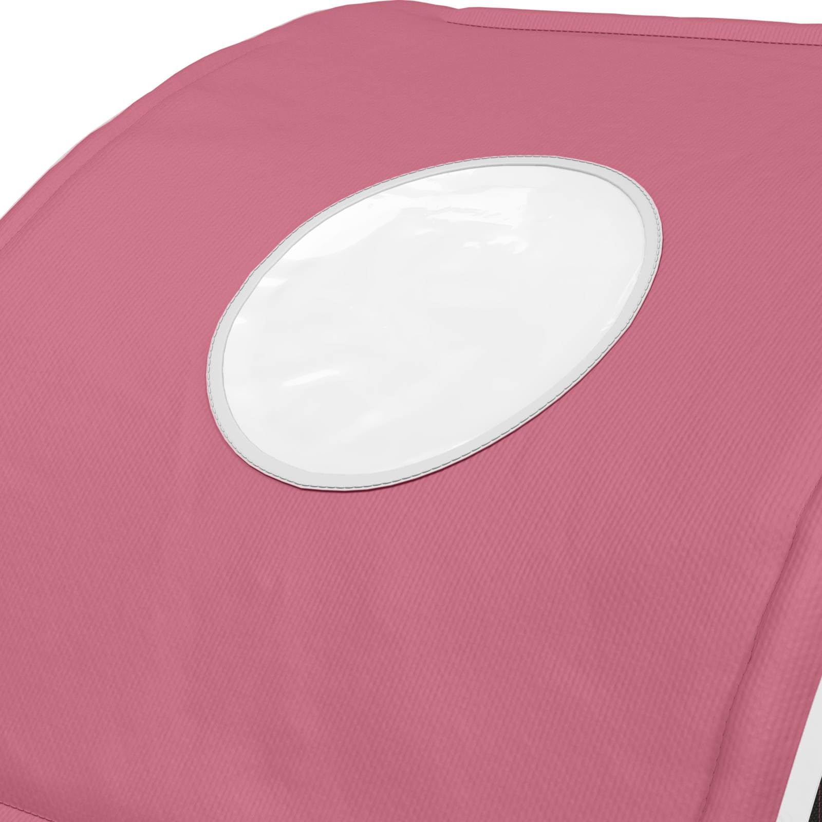 Juego de 2 túneles de cama de poliéster rosa para cama tamaño king, 211 x 67,5 x 2 cm, para dormitorio, interior, accesorios de cama modernos para un efecto de habitación tranquilo y líneas
