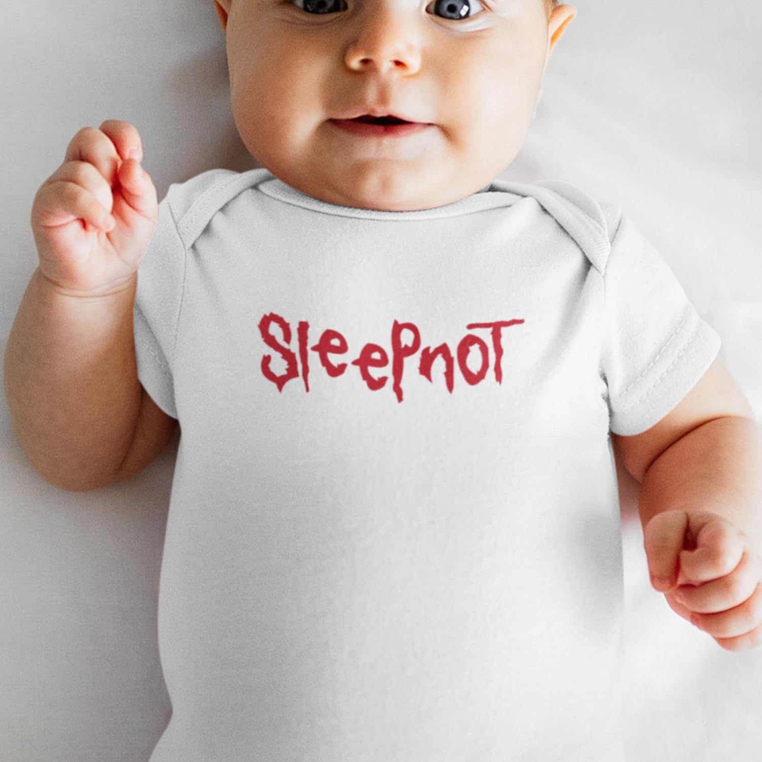 SMARTYPANTS Sleepnot Babygrow - Tutina per neonato con scritta "Sleep Not Knot Slipknot" e musica rock heavy metal divertente baby shower baby grow pagliaccetto pagliaccetto pagliaccetto tutina
