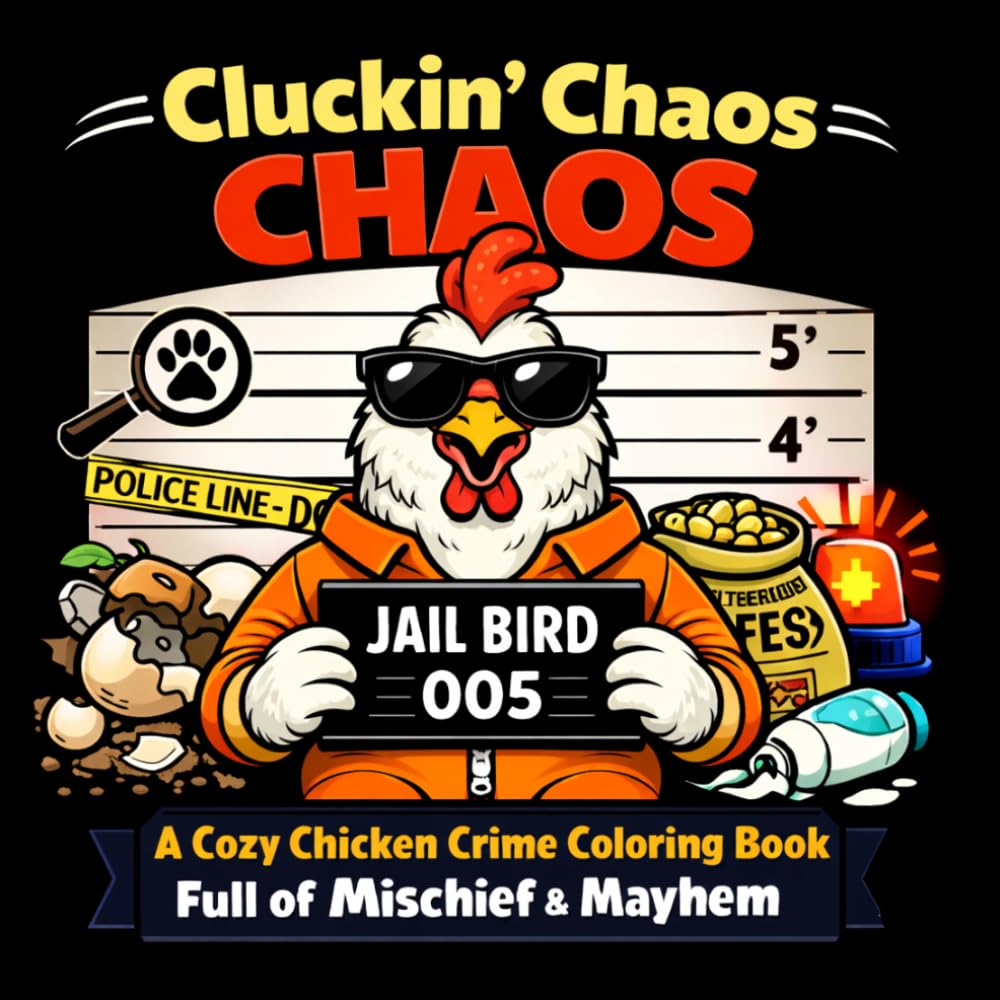 Cluckin’ Chaos: A Cozy Chicken Crime Coloring Book Full of Mischief & Mayhem (Cozy Crime Critters Coloring Series)