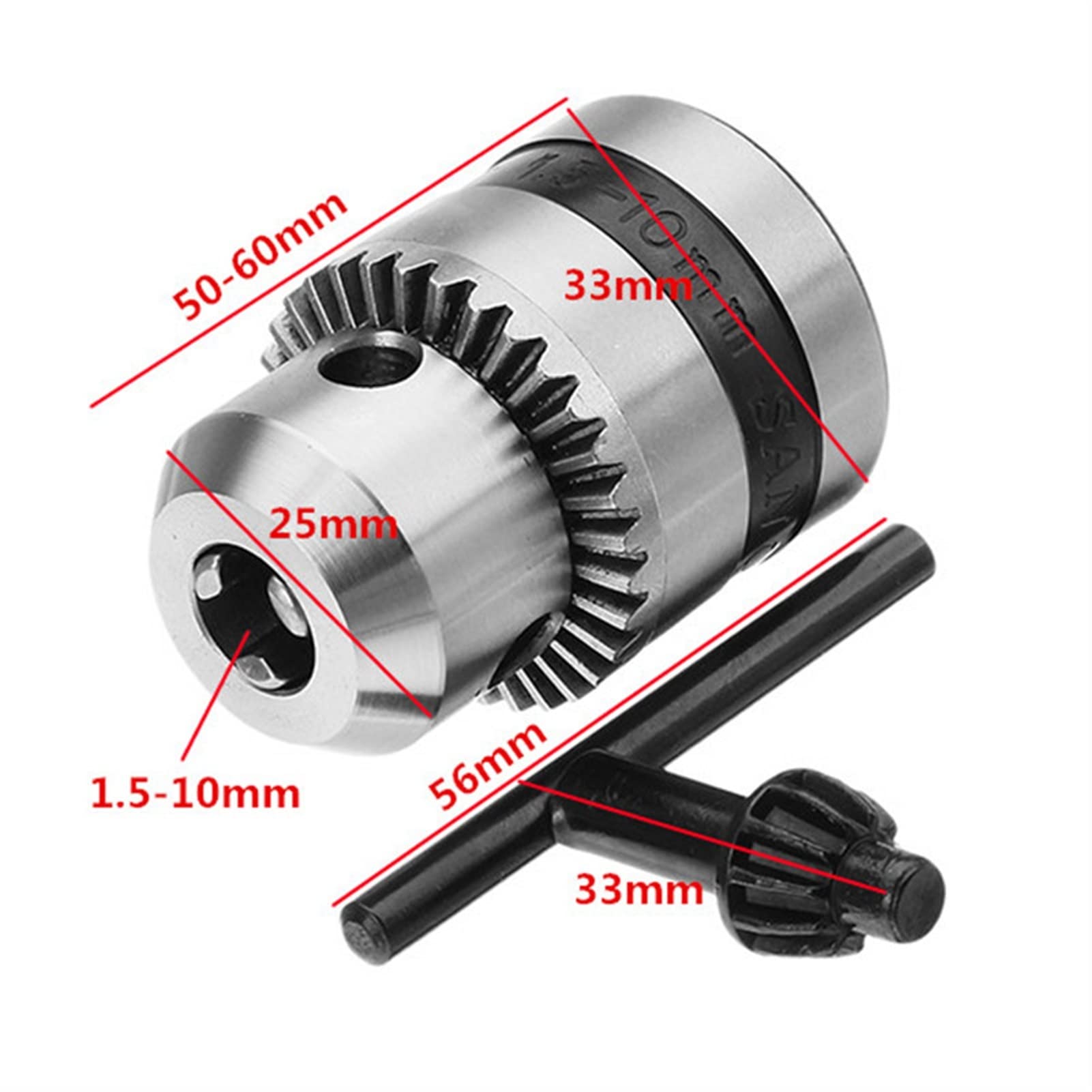 Uchwyt tokarski, 1,5-10mm B12 Gwint Keyed Chuck Electric Wiertła Adapter Do Wiertarki Frezarskiej Wiertarka Drewno