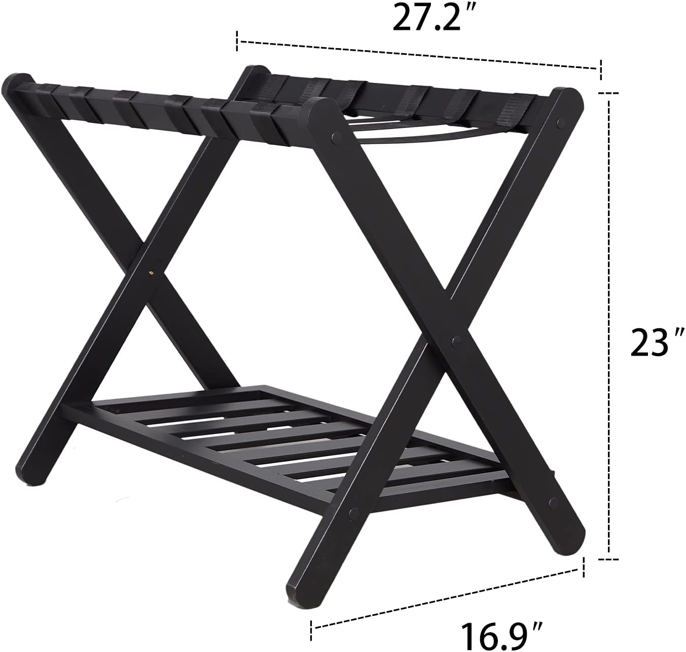 🔥 Flash Sale WQSINBRA Folding Luggage Rack for Guest Room, Bedroom, Hotel,with Shoe Shelf