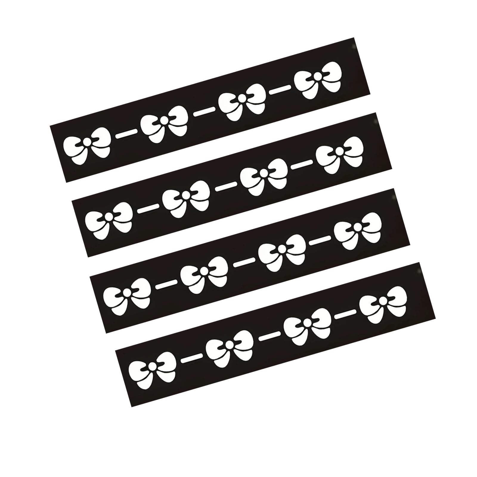 Eye Catching Elegant Bowknot Car Mirroring Decoration Sticker Decals Accessory for Vehicle Window Body Decoration 4Pcs Night Car Sticker