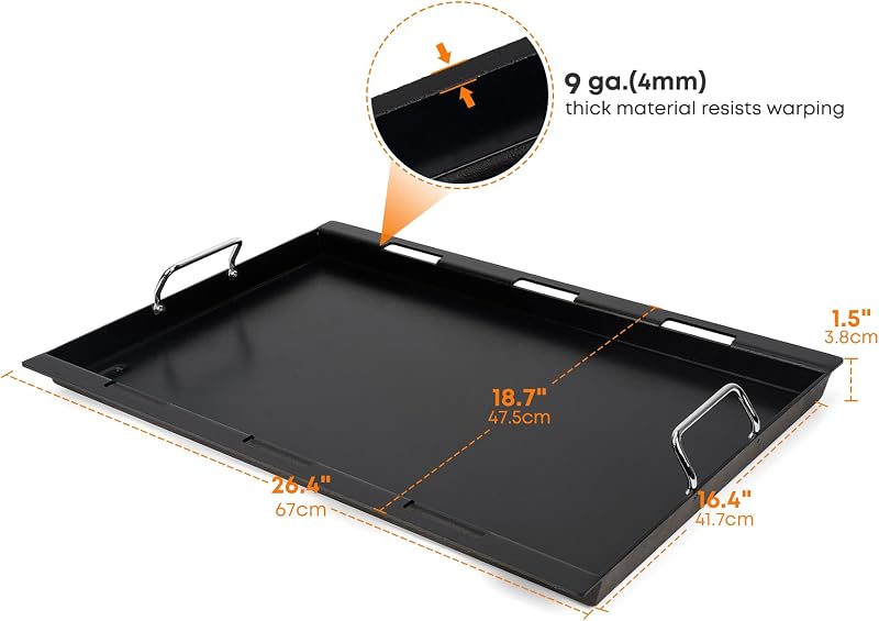 onlyfire Grill Plancha Weber Genesis II 300 sorozathoz, kerámia bevonattal, 67x47,5 cm