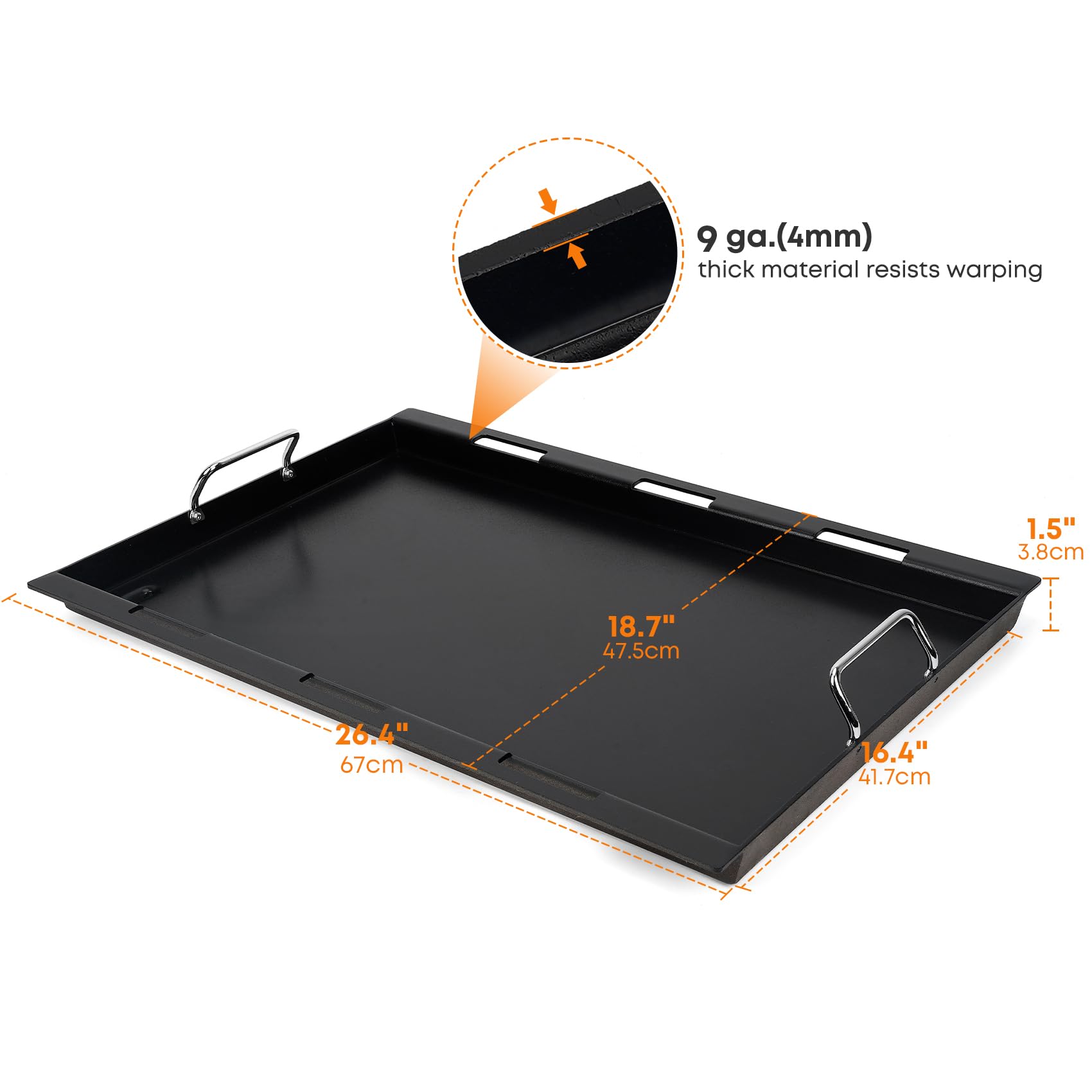 onlyfire Flat Top Piastra per Grill per Griglie a Gas Weber Genesis II 300 Series, Inserto per Plancha in Rivestimento Antiaderente in Ceramica per Genesis II & II LX 310 315 335 340, Genesis 325s