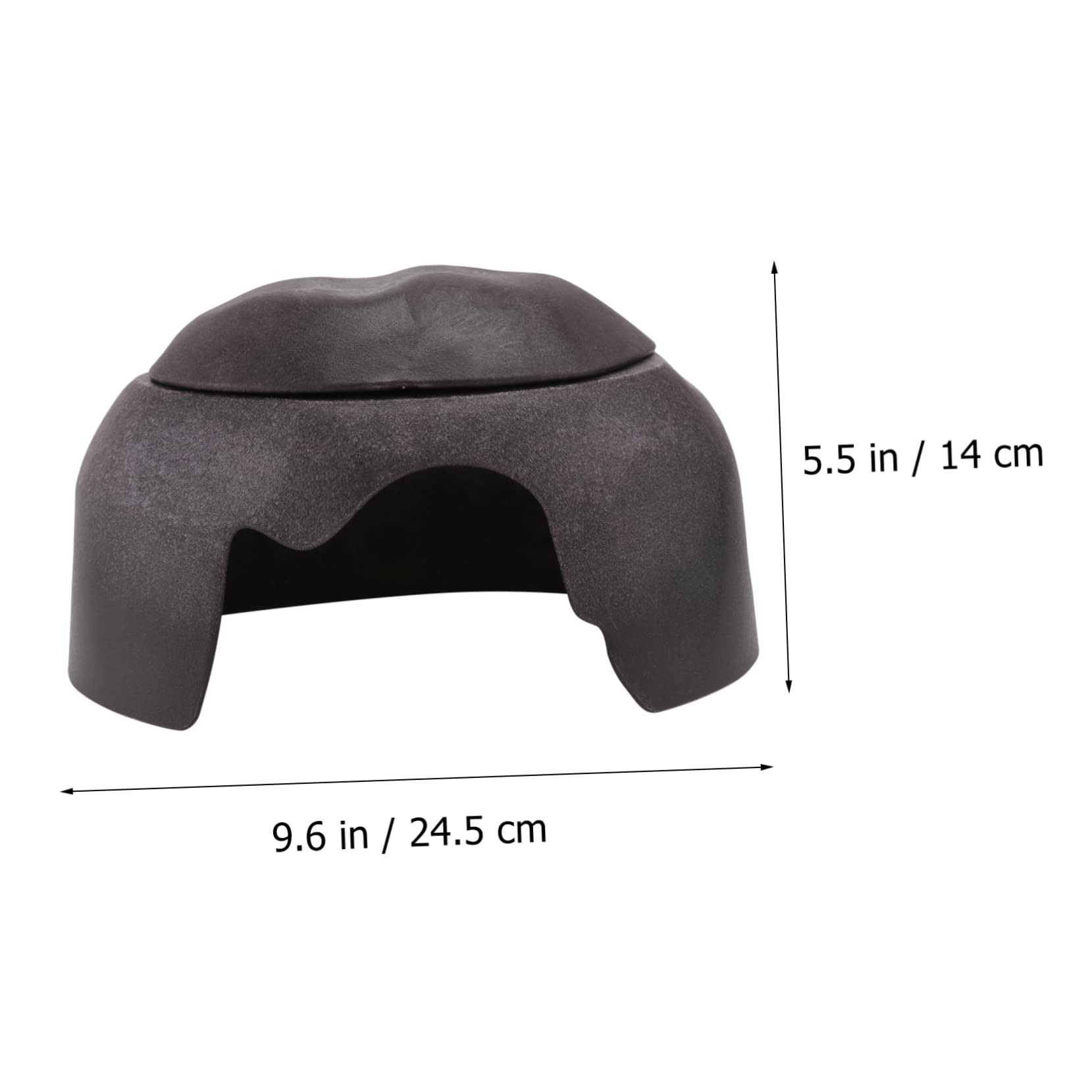 Rifugio Caverna Umidificante per Rettili, 1 Pezzo in Ceramica | Colore Caffè, Design Separabile, Include Ciotola Ceramica, Adatto a Aracnidi e Rettili