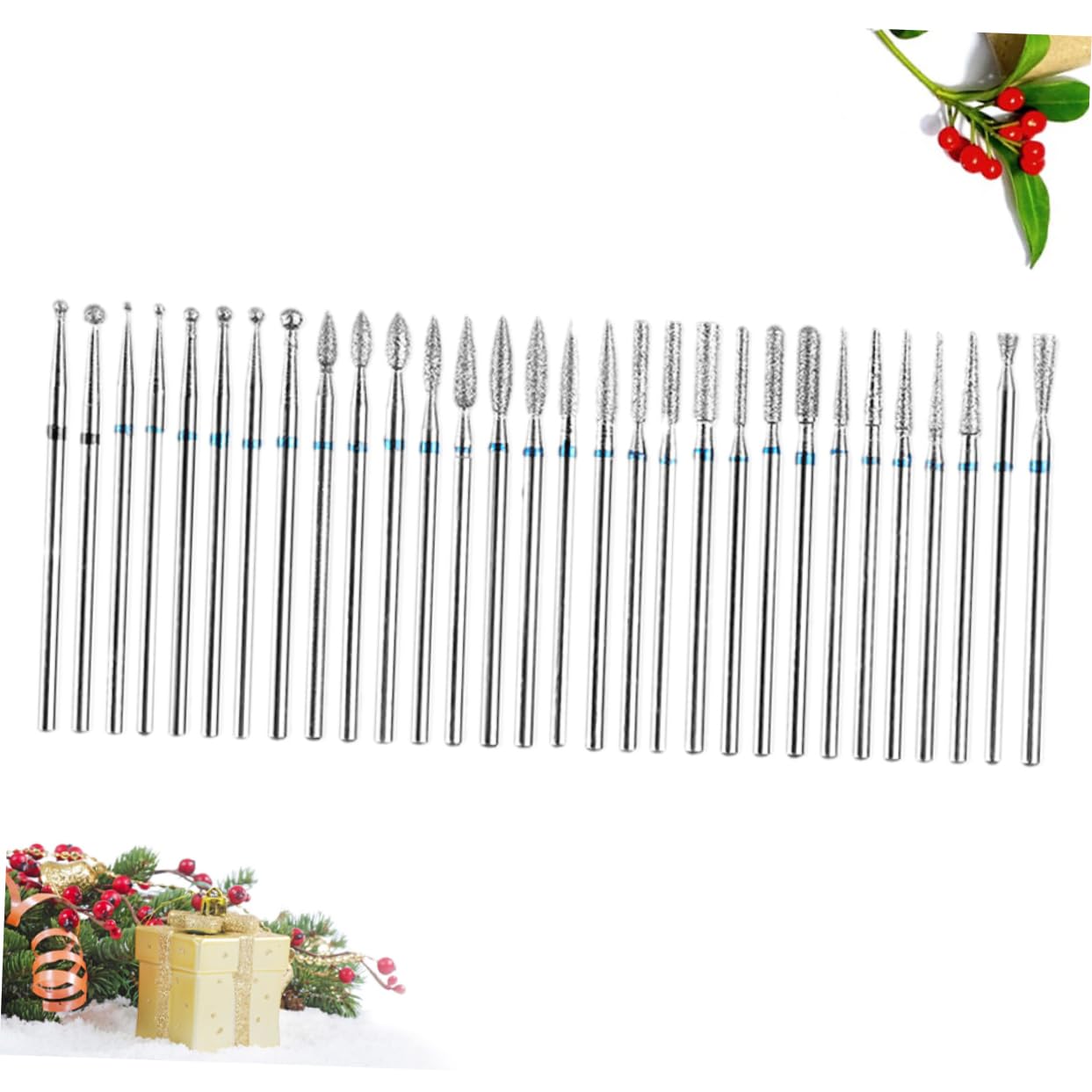FRCOLOR 90piezas Brocas De Manicura Metálicas Para Taladro De Uñas Herramientas Portátiles Para Limpieza De Cutículas y Pulido De Uñas Para Salones y Uso Personal