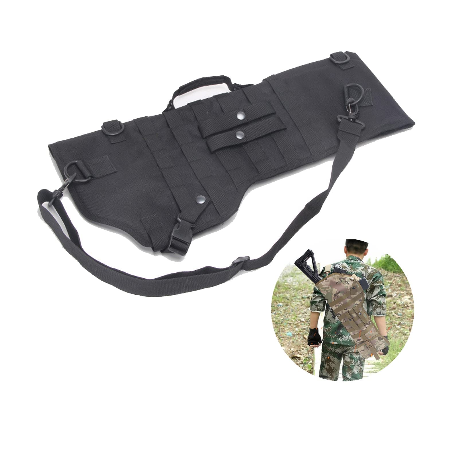 Funda para Fusil,Bolsa para Rifle Escopeta Airsoft, Caza Rifle Táctico Scabbard Militar Ripstop Impermeable Duradero Bolsa para Rifle con Correa de Hombro