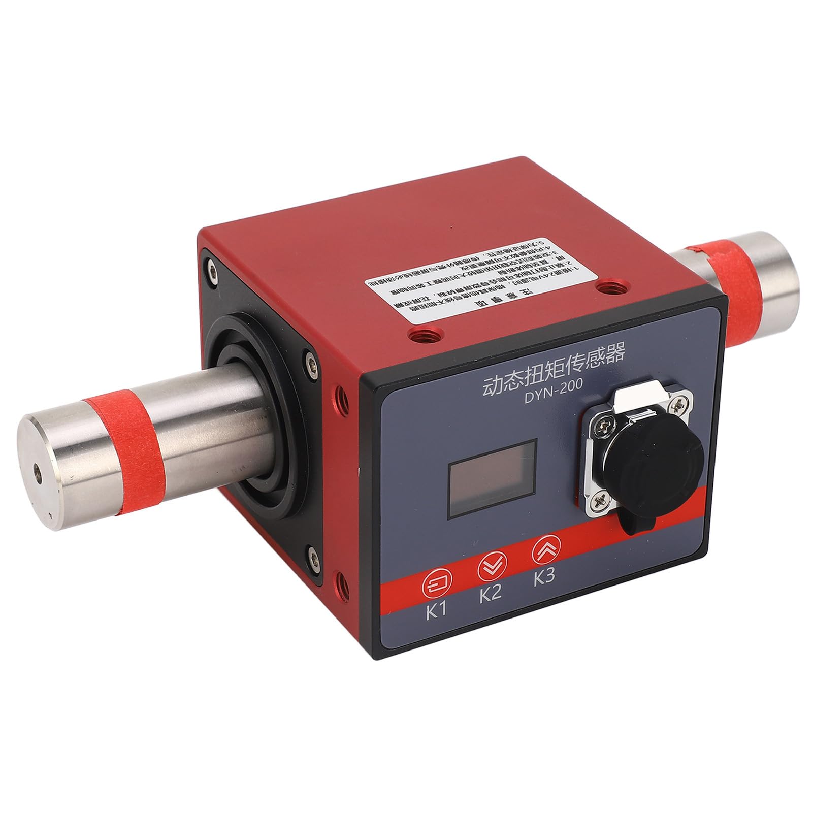 Yosoo Health Gear Capteur de Torsion Dynamique en Acier Inoxydable, Alliage d'aluminium, Capteur de Torsion Rotatif 200 Nm DC24 V sans Contact 8 000 Tr/min, Sortie 5 V pour Bancs d'essai de
