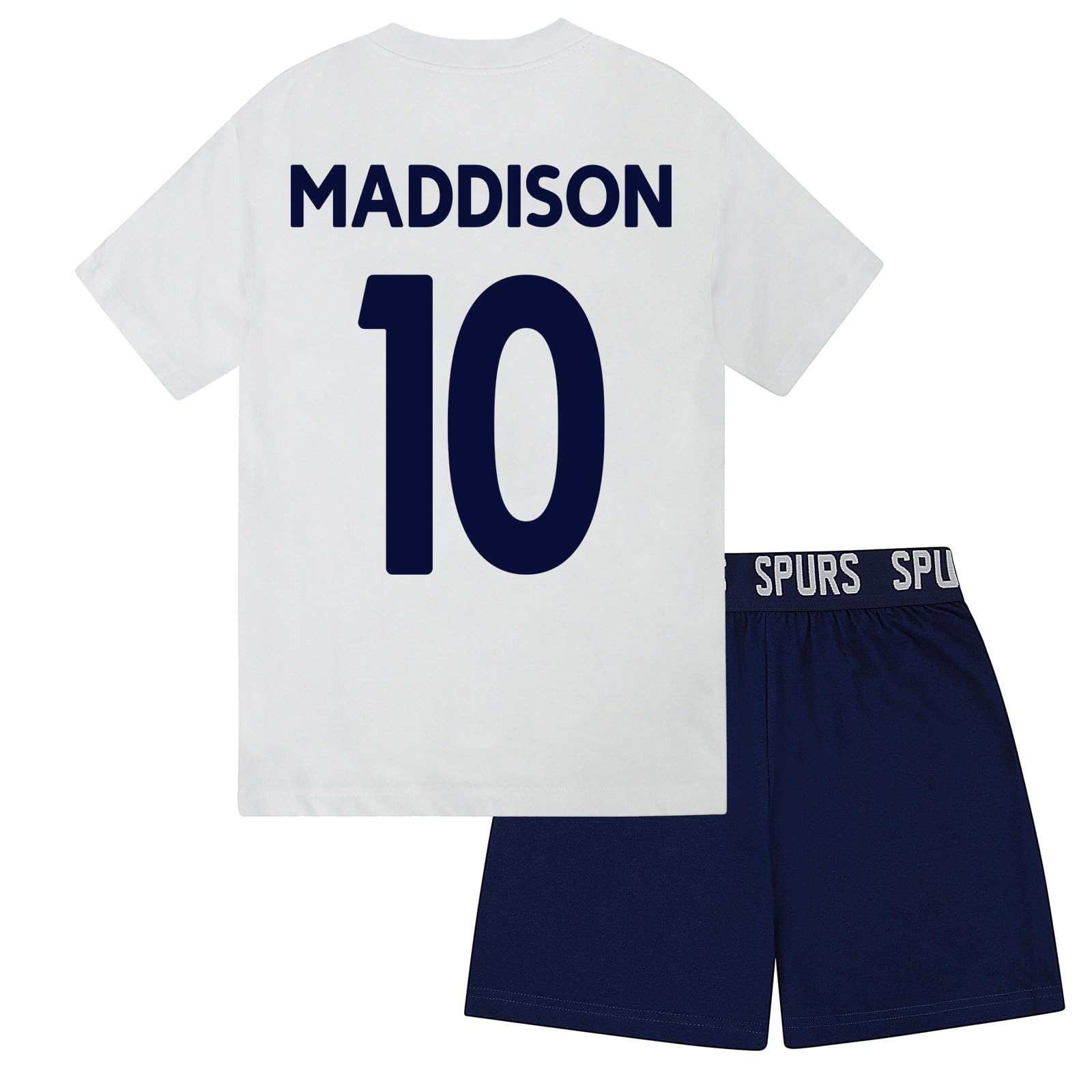 Tottenham Hotspur FC Boys Maddison 10 Sublimation Short Pyjamas White 8-9 Years