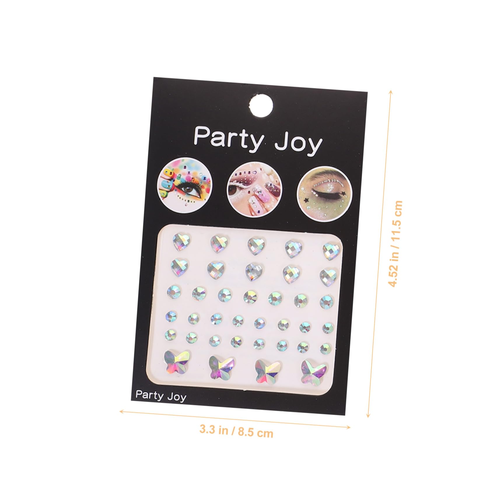 Didiseaon 24 Fogli Adesivi Con Strass Occhi Nail Art Stand Gemme Decalcomanie Gemme Per Il Trucco Viso Decori Viso Strass Decalcomania Gemme Del Corpo Trucco Strass Adesivi Strass Blush