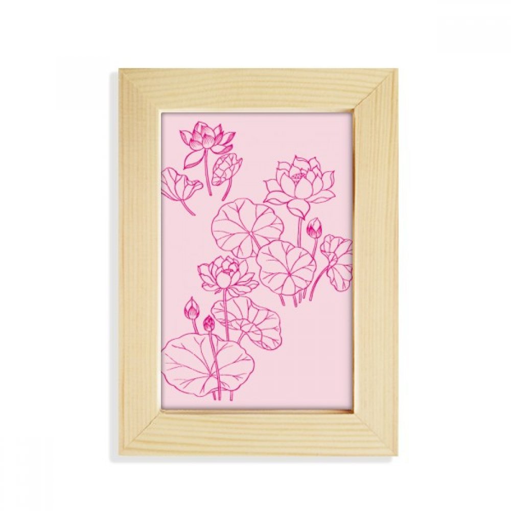 Flor de loto cuadro de madera de 5x7 pulgadas ideal para regalar