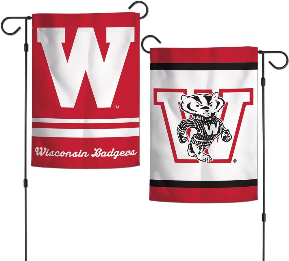 Wisconsin Badgers 2-Sided Garden Flags, 12.5" x 18"