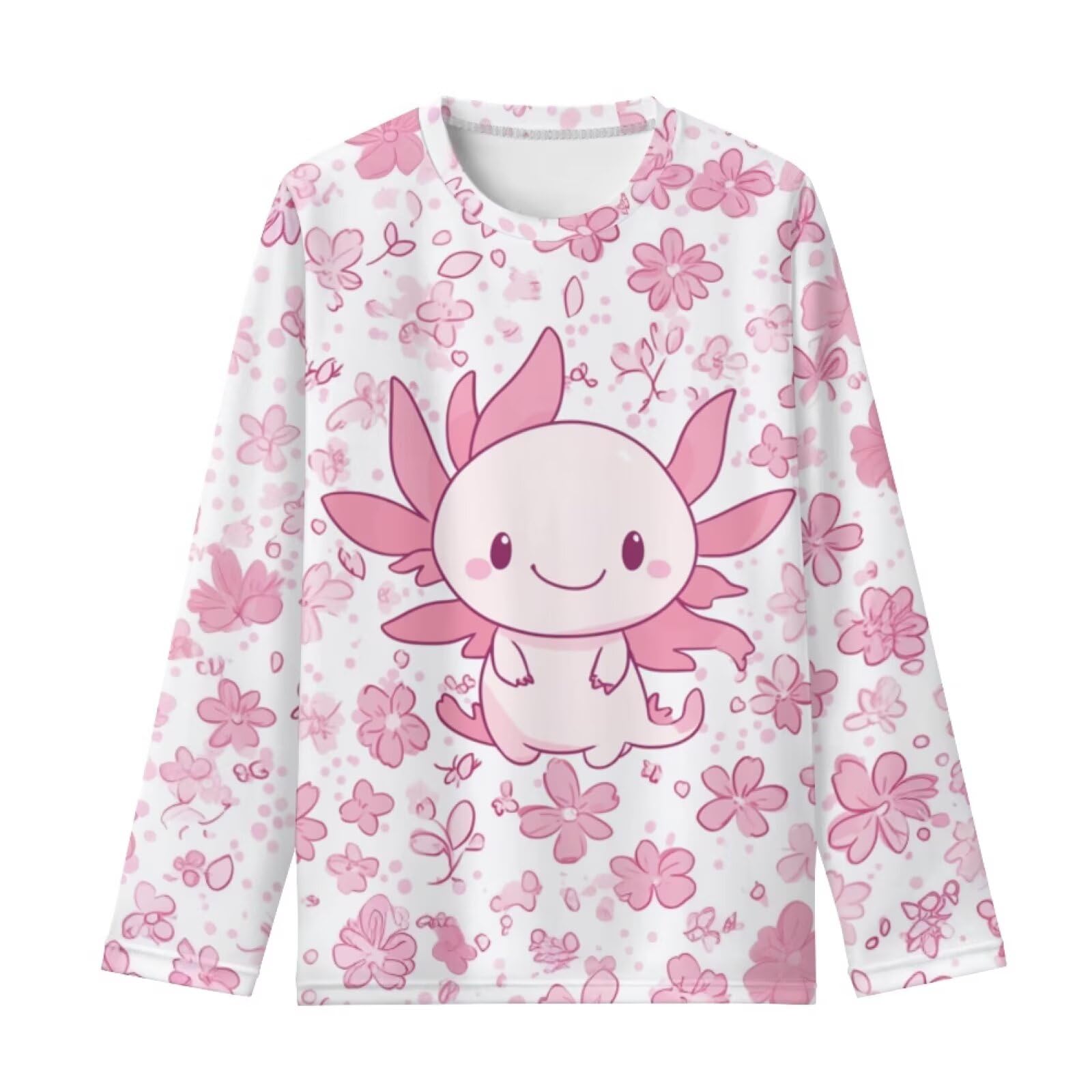 Girls Long Sleeve Shirt with Cute Graphic Casual Pullover Tops 3-16Y