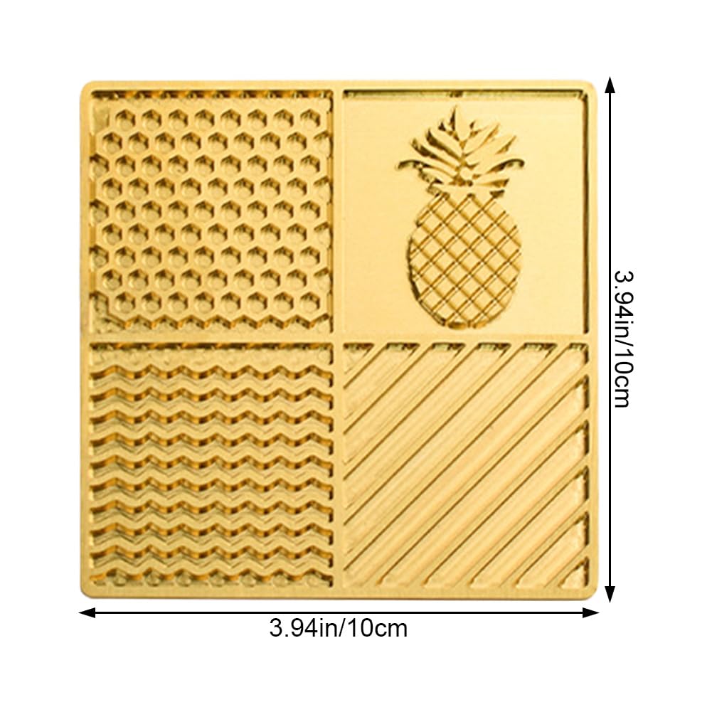 Bandeja De Diseño De Hielo - Molde Pequeño Para Cubitos De Hielo Para Whisky Y Cócteles - Placa De Latón Personalizada Con Sellos Personalizados - Bandeja Decorativa Para Cubitos De Hielo Con Formas -