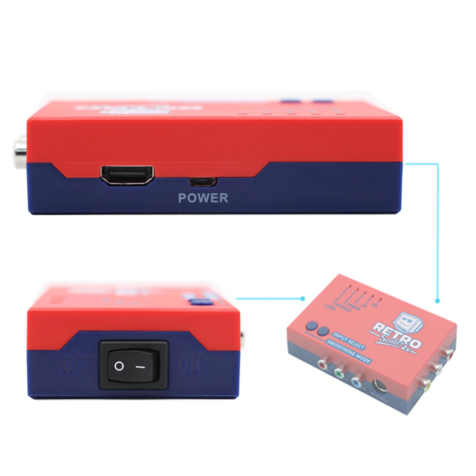 Convertidor de A/V y duplicador de línea/accesorio de juego para consola de juegos