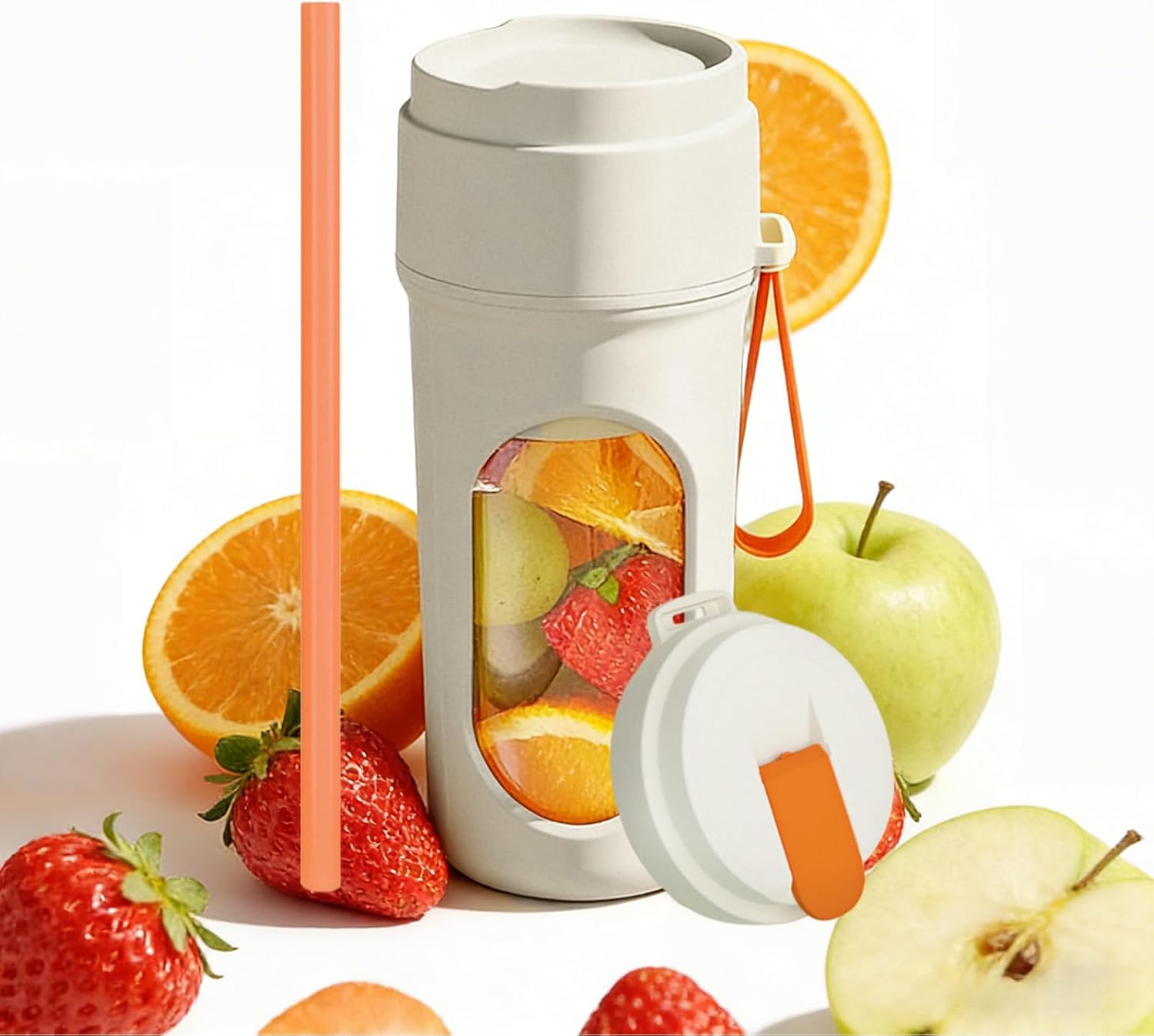 Portable Smoothie Blender - 450ml Mini Blender, Personal Blender Bottle for Shakes, Juices Protein Drinks at Home Gym Travel