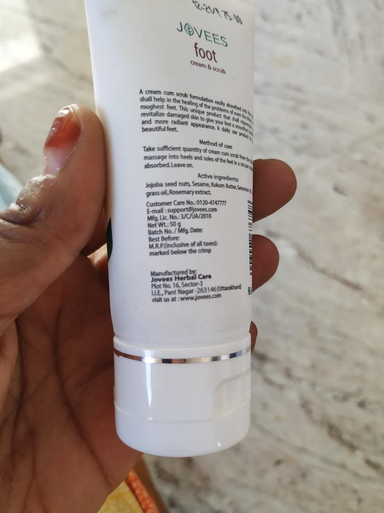 Jovees Foot Cream & Scrub 60 g Amazon.in Health & Personal Care