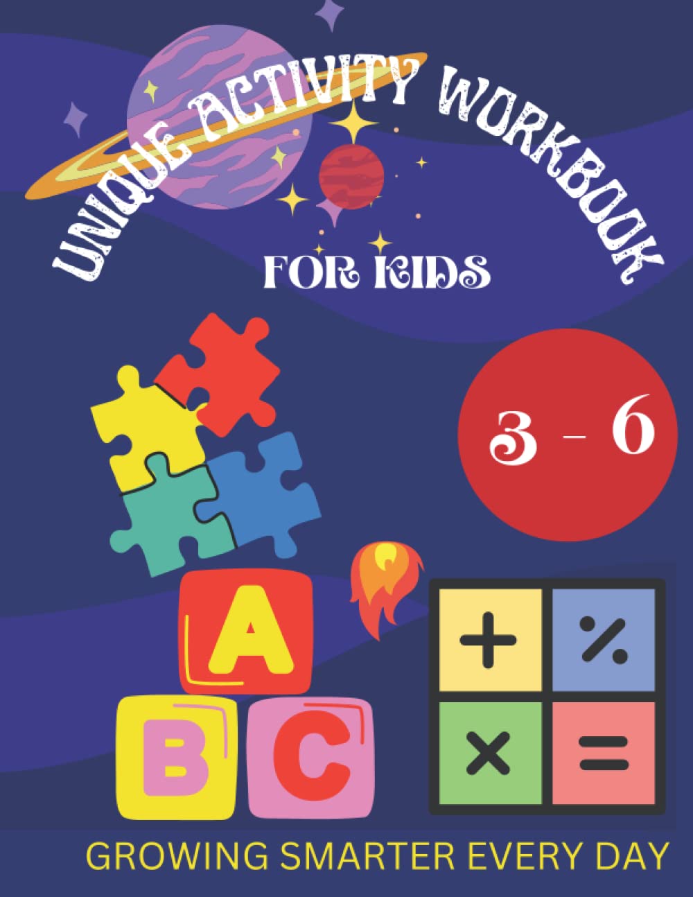 UNIQUE ACTIVITY WORKBOOK FOR KIDS: Alphabet Handwriting Practice Workbooks for Kids: Preschool Writing Workbooks with Sight Phrases for Kindergarten, ... Pen Control, Line Tracing, Letters, Puzzle,.
