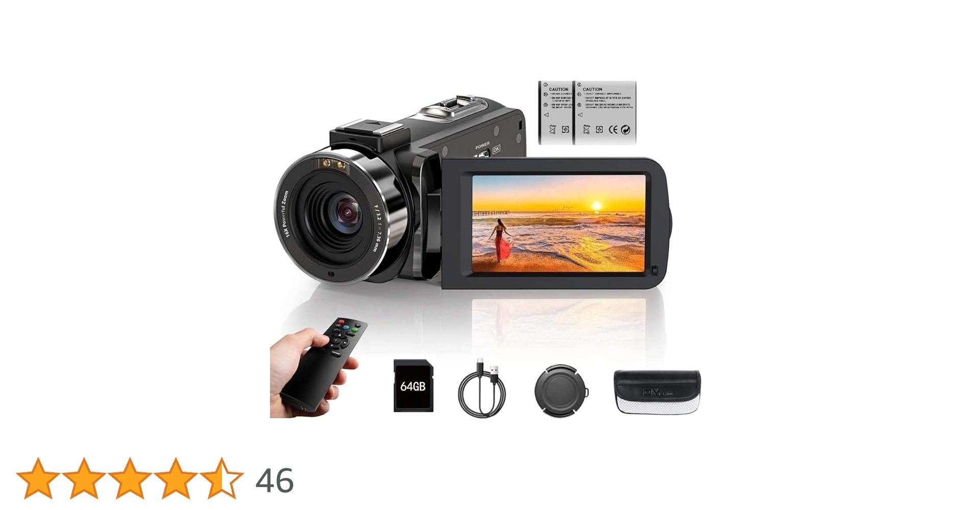 Amazon | ビデオカメラ4K動画8000万画像数YouTubeカメラ ウェブ