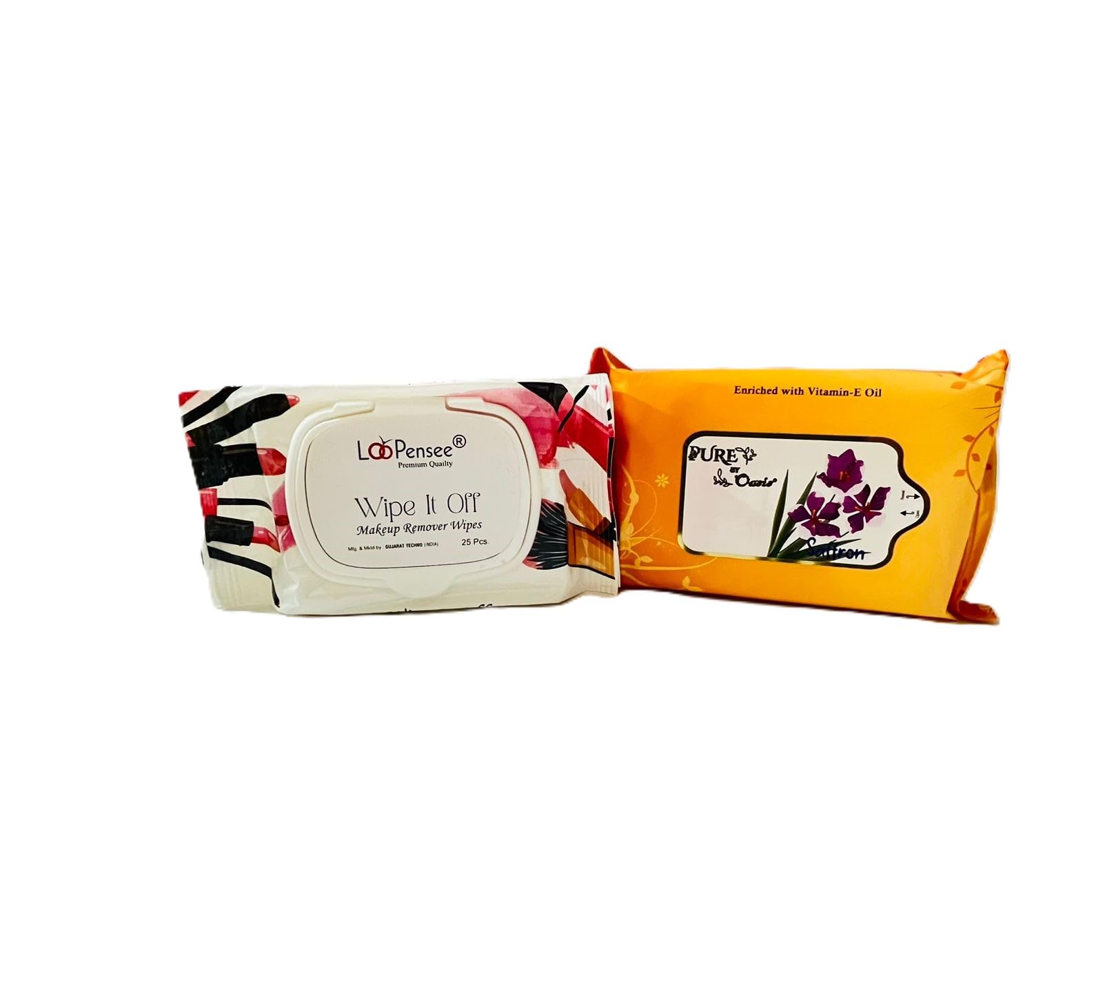 Face Wipes Cleansing Wipes, Unscented, 25 Count Each of Orange fragrances with Vitamin E oil 25 Count |& Unscented Makeup wipes | Set of 2 |-image-40