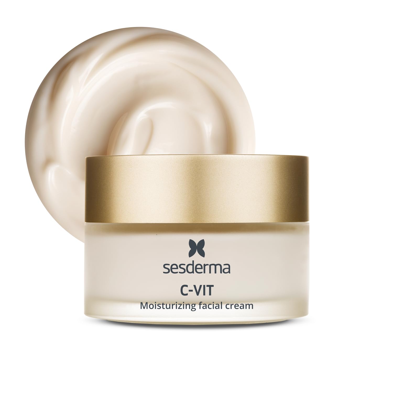 Sesderma C-Vit Moisturising Facial Cream – Stabilized Vitamin C with Antiox Booster – Brightens, Firms & Hydrates – 50 ml