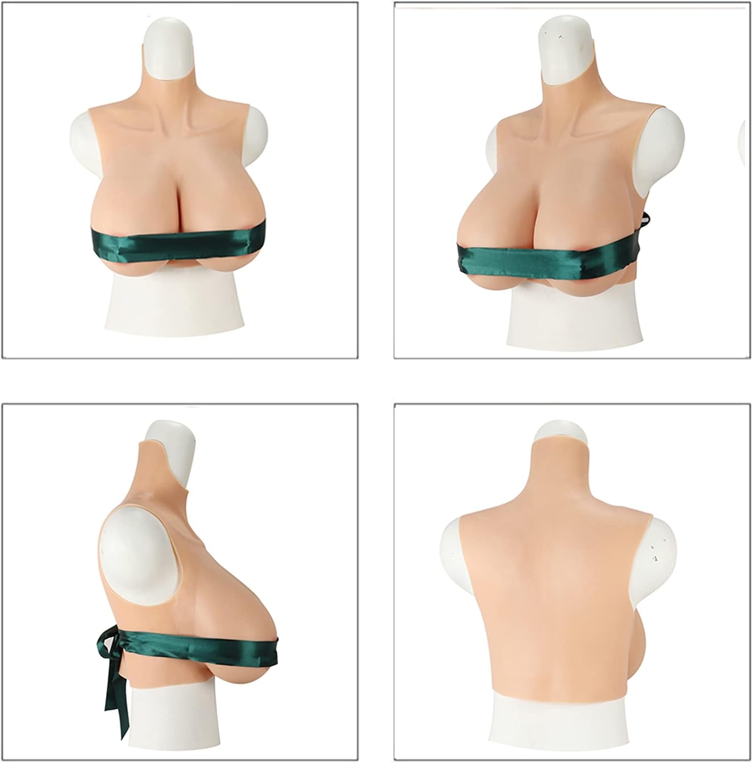 Silicone Breast Forms H/K Cup Fake Boobs Enhancer Tits Transgender Breastplate for Crossdresser Drag Queen