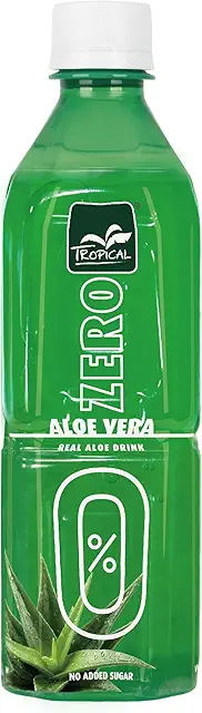 Tropical Aloe Vera Drink Natural Zero - Erfrischendes Getränk mit echten Aloe Vera Stücken, 500 ml