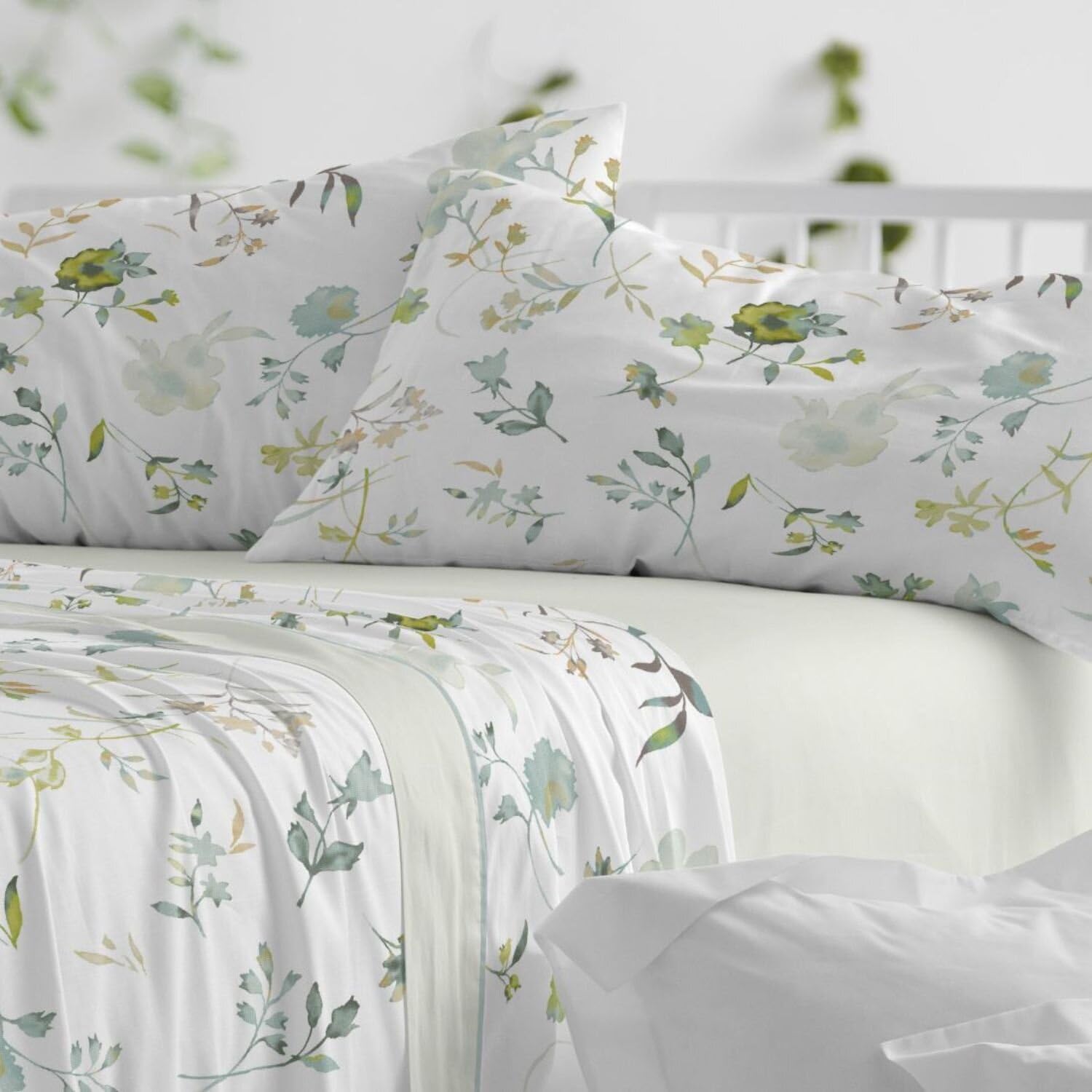 Burrito Blanco | Juego de sábanas | Cama de 180cm. (+Medidas Disponibles) | Diseño 144 | Color Menta (180x190/200cm.)