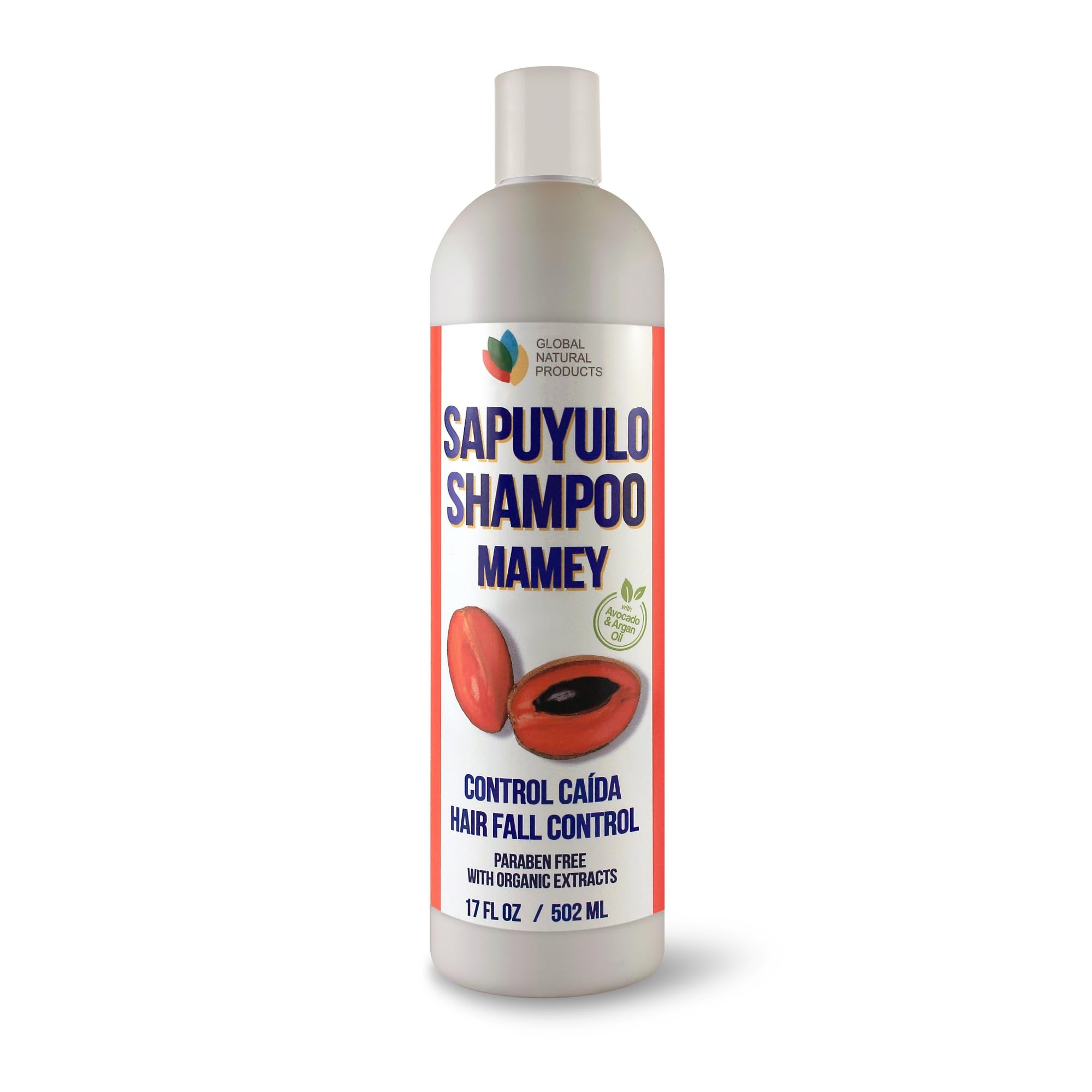SHAMPOO DE SAPUYULO 17 OZ, CONTROL CAIDA, PARABEN FREE, REFORZADO CON ACEITE DE AGUACATE Y ARGAN, AYUDA AL CRECIMIENTO DEL CABELLO.