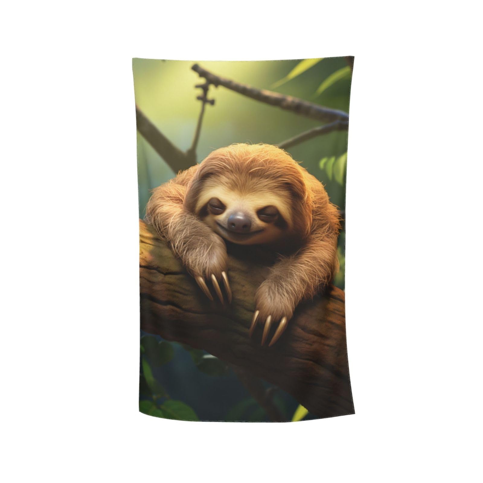 MIEPOS Cute Sloth Beach Towel,32x52in,Quick-Dry Sand-Free Animal Bath Towels,Microfiber Lightweight for Travel Pool Yoga Beach Outdoor Activities