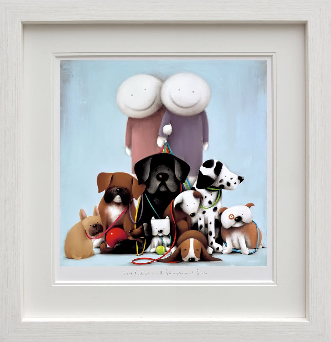 Doug Hyde Love Comes in All Shapes and Sizes Framed in Box White