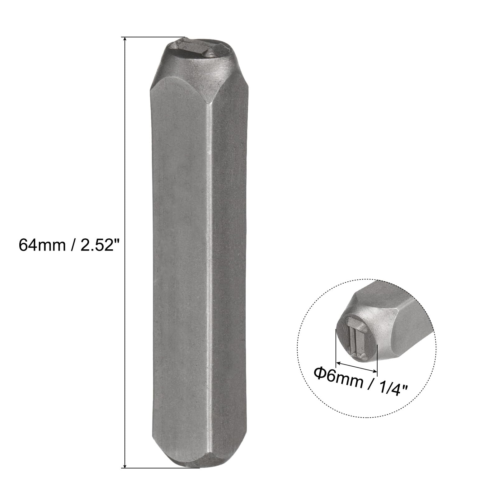 uxcell Set di 12 timbri numerici da 6 mm, con numeri romani da 0 a 12, per metallo, plastica, legno, pelle
