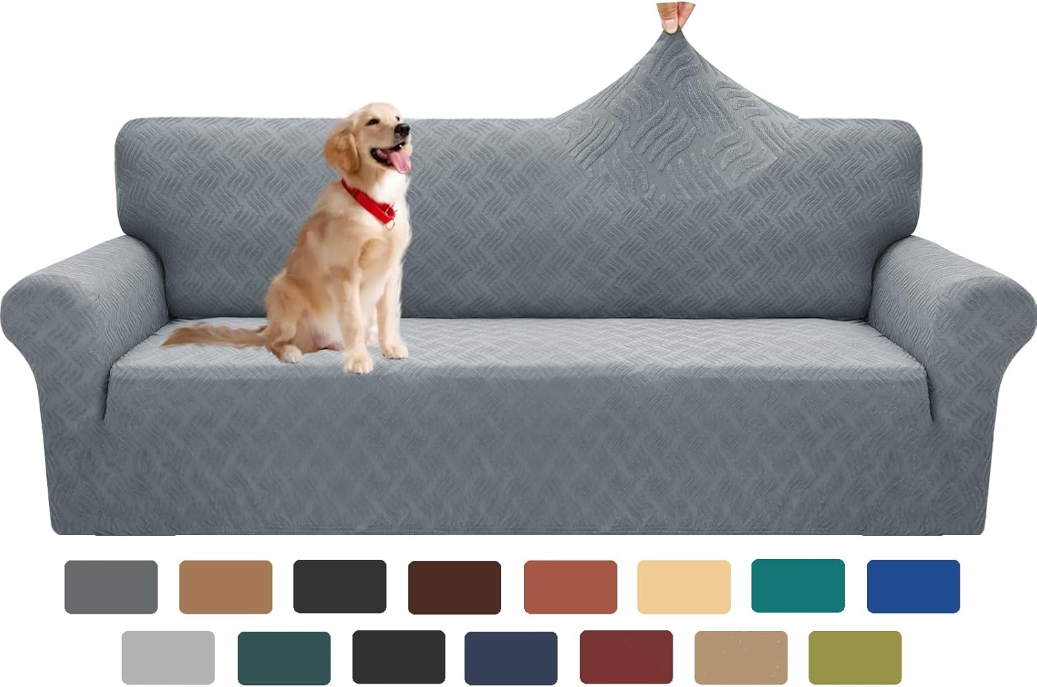 YEMYHOM Couch Cover Latest Jacquard Design High Stretch