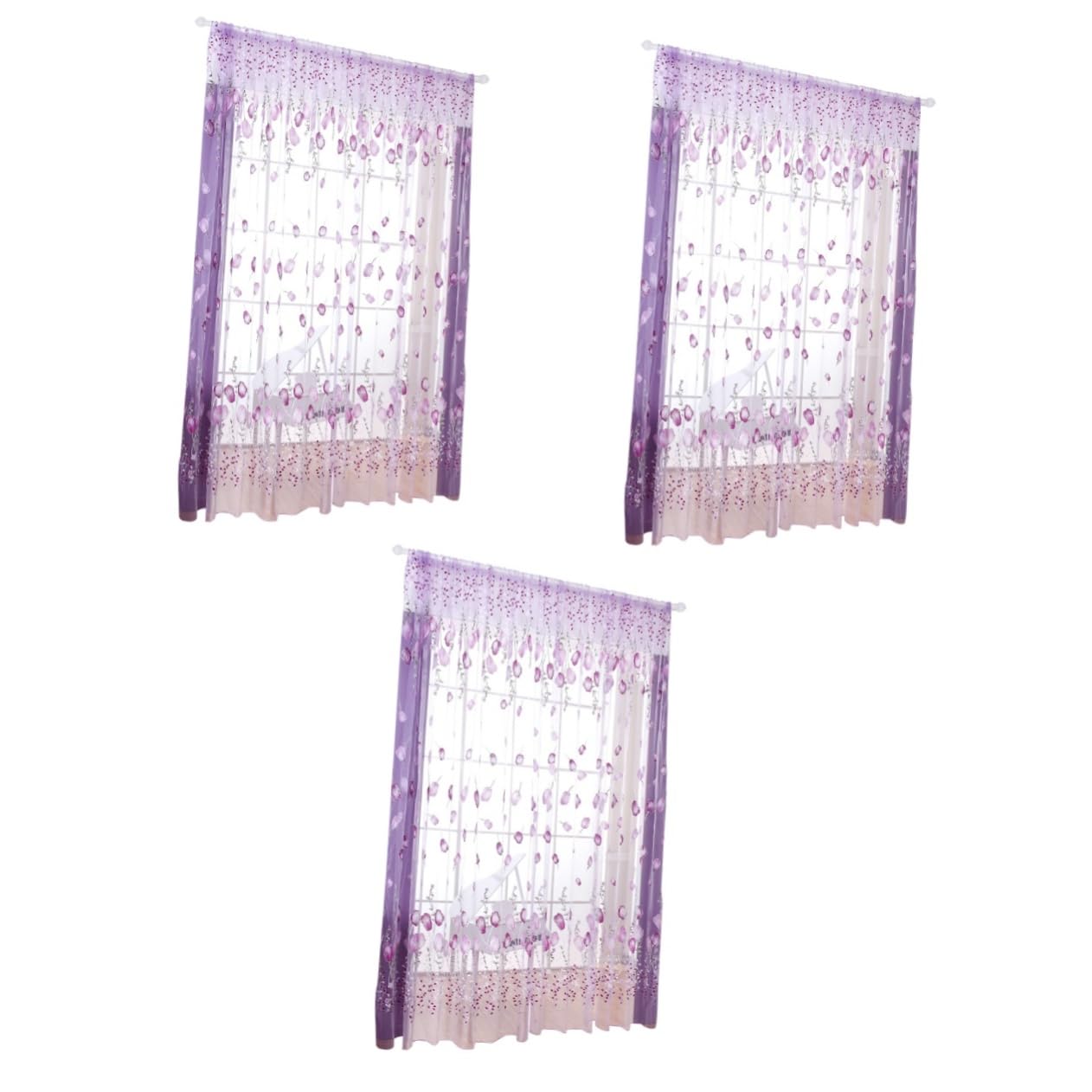 Cortina de tulipanes de diseño sofisticado con cuentas brillantes para ambientes exclusivos