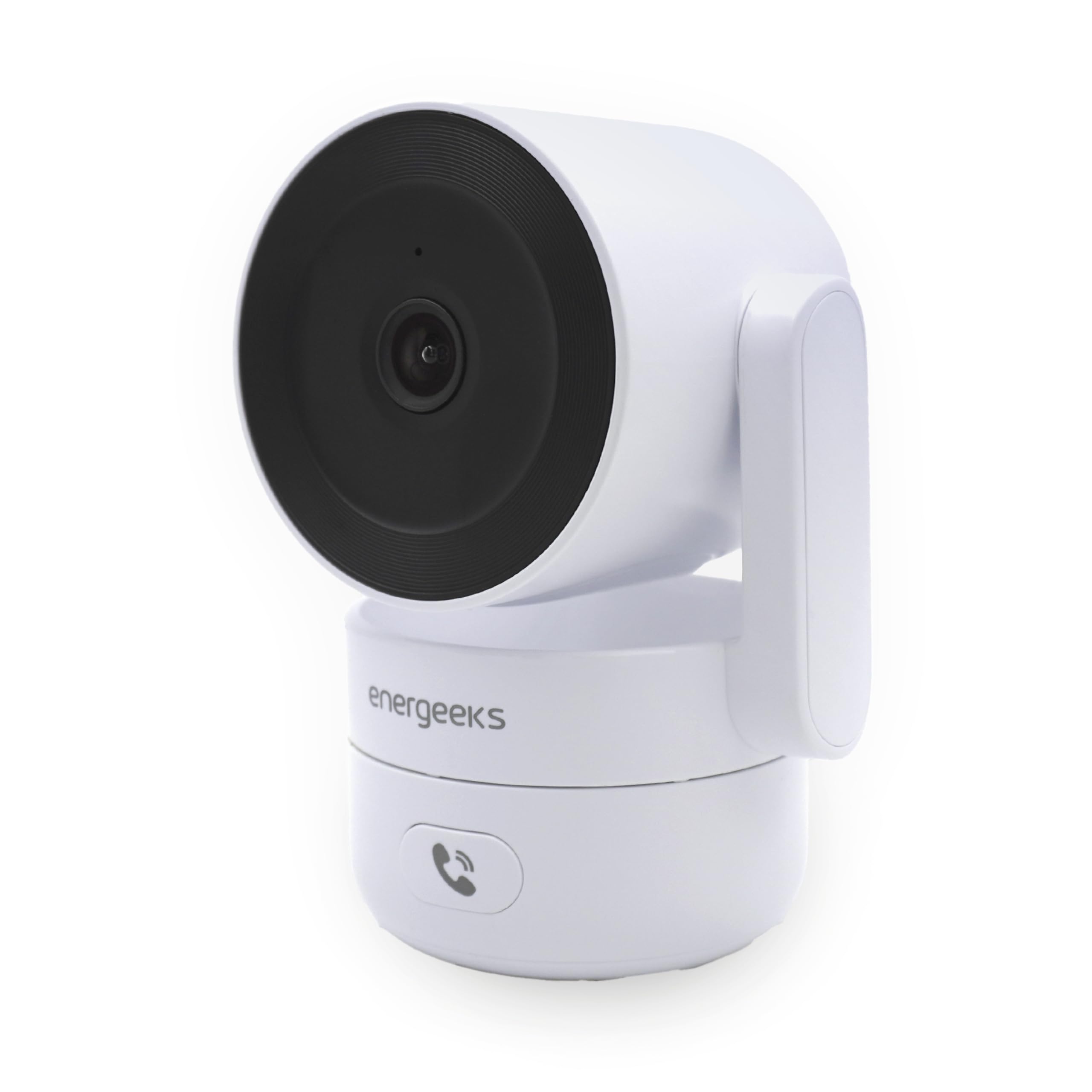 energeeks Sentinel Pro - Cámara IP WiFi Interior 5Ghz y 2,4Ghz - 360º - Resolución 2K Full HD - 4 MP - Detección Movimiento/Sonido - Botón de Llamada - Almacenamiento SD/Nube - ONVIF