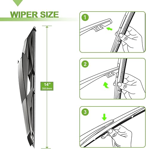 Miniatura 6 de PARRATI - Limpiaparabrisas de repuesto prémium y de alto rendimiento con escobillas para parte trasera, para Forester 2019-2024, fácil de instalar,