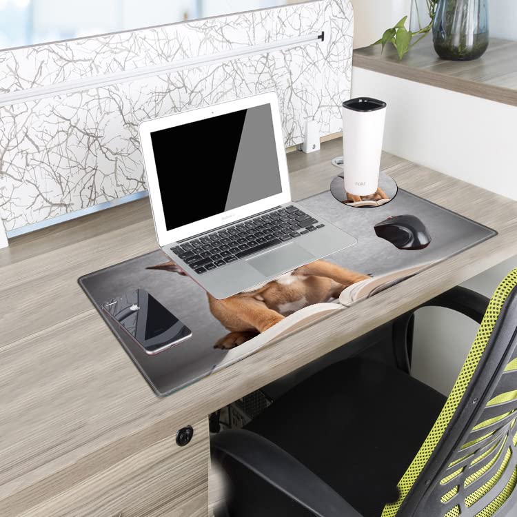 Image of Large Mouse Pad 24x12 inch Desk Mats on Top of Desks Pad Gaming Mousepad Owl Long Extended Desk Protector Mat Big Laptop Mat for Wireless Mouse Non Slip Work Computer